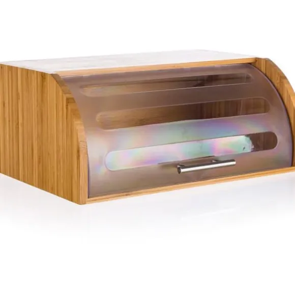 Brödkorg - BANKETT - GLANSIG - Bambus - 40,5 x 27 x 17 cm - Lock i plast