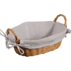 Brödkorg - F.ANTON KESPER GMBH - 17685 - Flätad Plast - Färg Brun - 30x21x9 cm