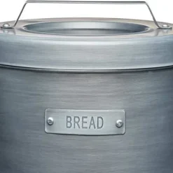 Brödkorg - Kitchencraft - INDBBI - Grå metall - Vintage - 23 x 23 x 34.5 cm