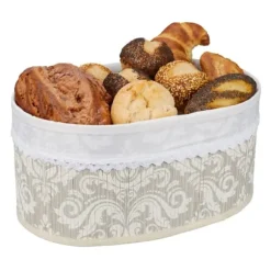 Brödkorg, Bambu, 16x34x23,5 cm, Grå