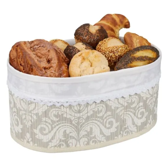 Brödkorg, Bambu, 16x34x23,5 cm, Grå