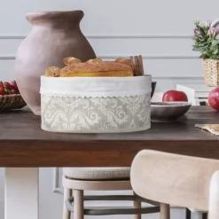 Brödkorg, Bambu, 16x34x23,5 cm, Grå