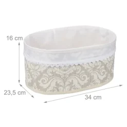 Brödkorg, Bambu, 16x34x23,5 cm, Grå