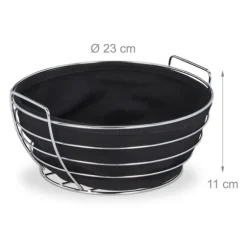 Brödkorg, Rund Metall, 23x11 cm