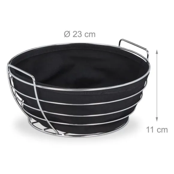 Brödkorg, Rund Metall, 23x11 cm