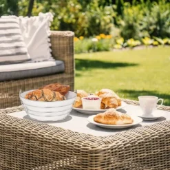 Brödkorg, Rund Metall, 23x11 cm