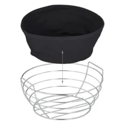 Brödkorg, Rund Metall, 23x11 cm