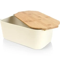 Brödkärl för frallor med bambubräda för kök