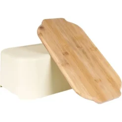 Brödkärl för frallor med bambubräda för kök