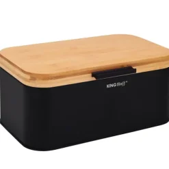 Brödkärl i stål med bambuöverdrag KINGHOFF KH-1735