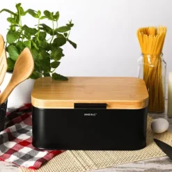 Brödkärl i stål med bambuöverdrag KINGHOFF KH-1735