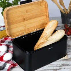 Brödkärl i stål med bambuöverdrag KINGHOFF KH-1735