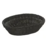 Brødkurv 25x19x6.5 cm Oval Kraftig flet PP Sort,45 stk/krt