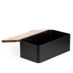 Brödlåda | LOMAS | svart med akacialock | 33x18x13 cm | 872506