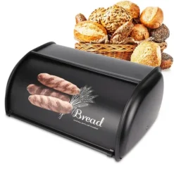 Brödlåda i rostfritt stål - Köksförvaring med stor kapacitet