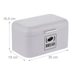 Brödlåda, 16,5x30x19 cm, Silver