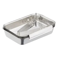 Brödningsbricka set, rostfritt stål, 4x17x23 cm, silver