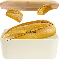 BRÖDSLÅDA MED BAMBUSKORDA, KRÄM 259303