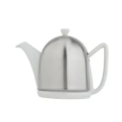 Bredemeijer 3510W Mysig Keramik Tekanna / Rostfritt Stål Satin Kappa / Vit 1 Lâ € ¦