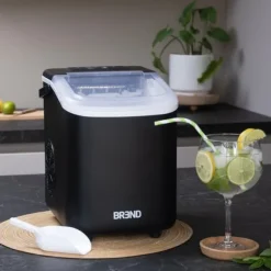 BREND Isbitaricksmaskin med Skopa – Bärbar Isblockstillverkare – Svart