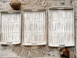 BRICKA MED MATKLÄDD M VIT