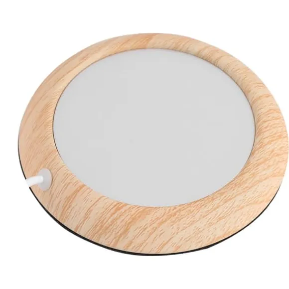 Bright Wood Grain USB Cup Warmer: Håll din dryck varm