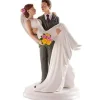 Bröllopsfigur - dekora - Brudpar - 20 cm - Harpiks - Tårtdekoration