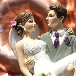 Bröllopsfigur - dekora - Brudpar - 20 cm - Harpiks - Tårtdekoration