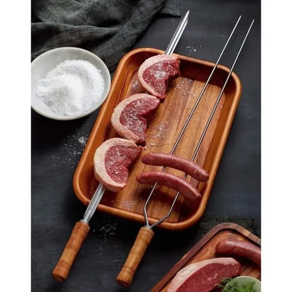 Brochette - TRAMONTINA - 75cm - Rostfritt stål - Trä - Värmetålig