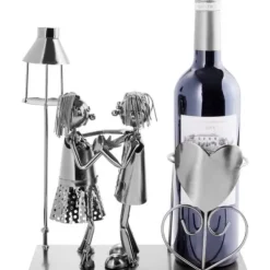 BRUBAKER Vinflaskhållare - Par älskare som dansar under en gatlykta - Metall - Dekorativt föremål
