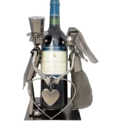 BRUBAKER Vinflaskhållare - Gift par-Bröllop - Metall - Prydnadsföremål