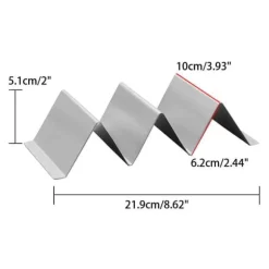 Bästsäljande högkvalitativt kök Restaurang Mat Show Tool 430 Stainless Steel Holder Taco Holders Stand