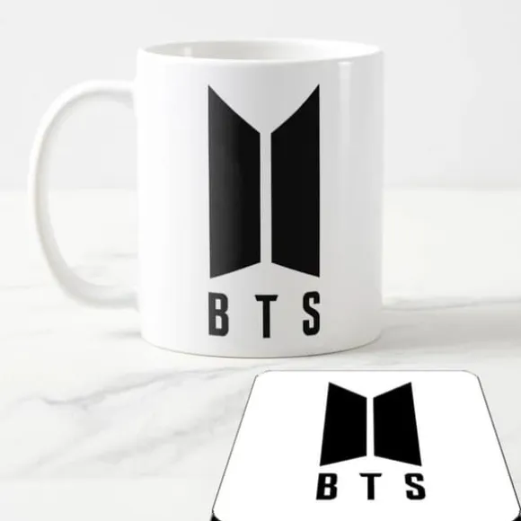 BTS Mugg + Underlägg med Bts Army design