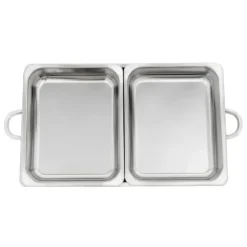 Buffé Chafing Dish Set, Matvärmare med spritbrännare, 4-delars set med tång och skedar