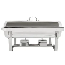Buffé Chafing Dish Set, Matvärmare med spritbrännare, 4-delars set med tång och skedar