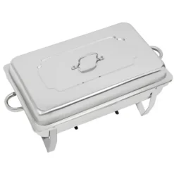 Buffé Chafing Dish Set, Matvärmare med spritbrännare, 4-delars set med tång och skedar