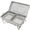Buffet Värmeskål Set, 4-delad Matvärmare, Alkoholkamin Ingår