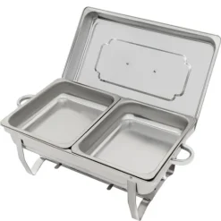 Buffet Värmeskål Set, 4-delad Matvärmare, Alkoholkamin Ingår