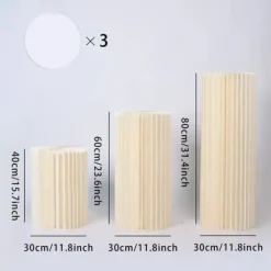 Buffetstativ, Klart PVC-material, Robust och Elegant Design,vit 40 60 80