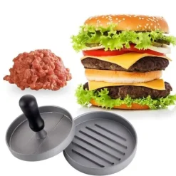 Burger Press - Aluminium - Non-Stick beläggning - Enkel rengöring - Idealisk för BBQ