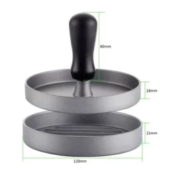 Burger Press - Aluminium - Non-Stick beläggning - Enkel rengöring - Idealisk för BBQ