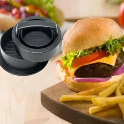 Burgerpress, formsats, ABS-plast, svart