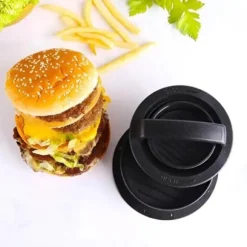 Burgerpress, formsats, ABS-plast, svart