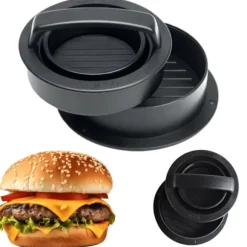 Burgerpress, formsats, ABS-plast, svart