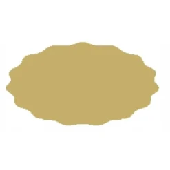 Burketikett 5,5x3 cm för marmelad 80 st. matt guld