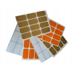 Burketikett 7,5x4 cm för marmelad 48 st. orange matt