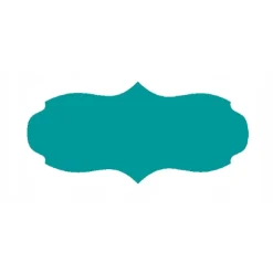 Burketikett 7,5x3 cm för marmelad 60 st. turkos matt