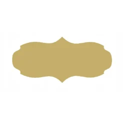 Burketikett 7,5x3 cm för marmelad 60 st. matt guld