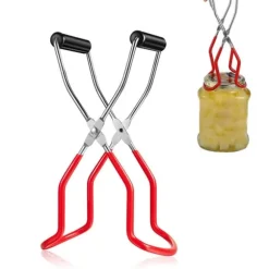 Burklyftare med grepp Konservertång i rostfritt stål Anti skållning Anti-halk Klämma med bred mun för kök Restaurang