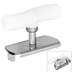 Burköppnare i rostfritt stål Bärbar manuell flasköppnare med ergonomiskt handtag Bekväm att använda för KitchenWhite